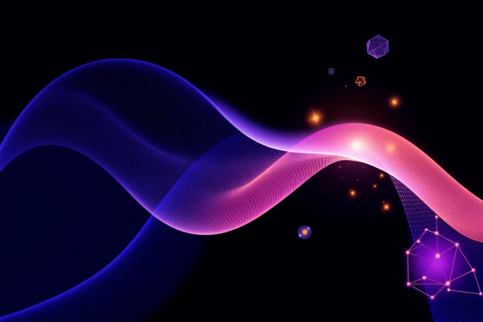 Abstract illustration of a glowing neural network on a smartphone